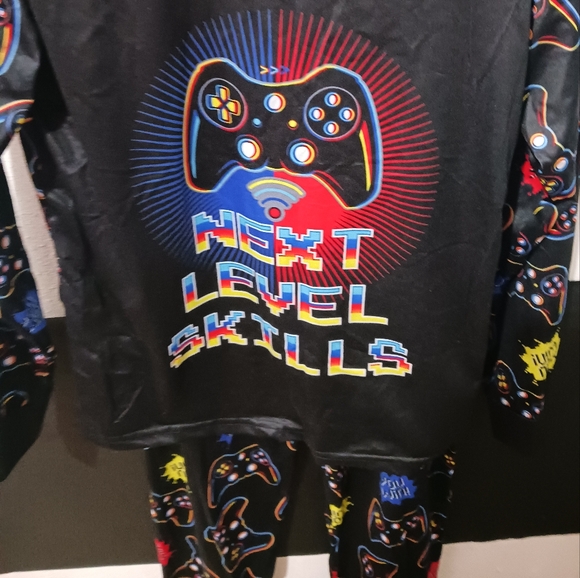 Boy Gamer Level Black Colorful pajama set - Picture 5 of 15